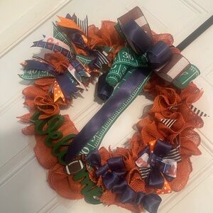 Gator Football Themed Orange and blue Wreath